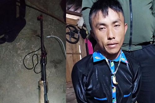 Khám nhà đối tượng vận chuyển trái phép ma túy, thu 2 khẩu súng