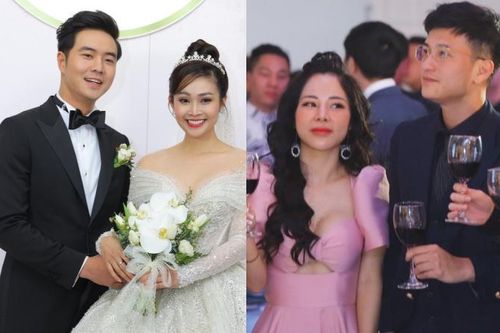 Huỳnh Anh và bạn gái dự cưới MC Thùy Linh