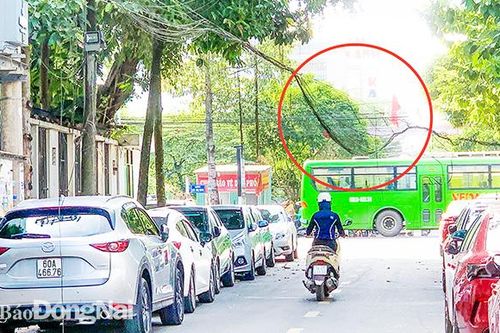 Dây cáp viễn thông nguy hiểm cho người đi đường