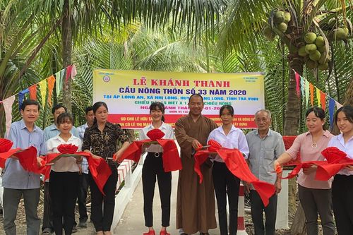 Chùa Long Bửu khánh thành cầu nông thôn, khởi công xây nhà