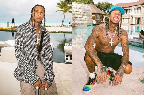 Rapper gốc Việt Tyga diện hàng hiệu, đính kim cương lên răng