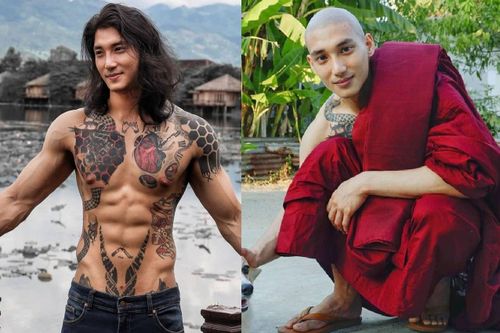 Nam người mẫu cắt mái tóc dài để đi tu ngắn hạn