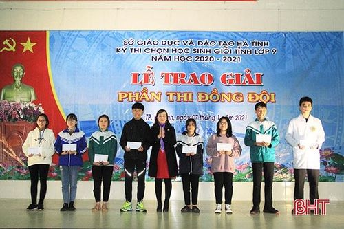 745 học sinh lớp 9 đạt giải kỳ thi học sinh giỏi tỉnh Hà Tĩnh