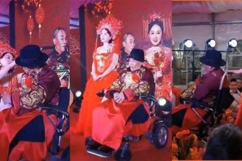 Cụ ông ngồi xe lăn cưới vợ kém 42 tuổi, dung mạo cô dâu gây ngỡ ngàng