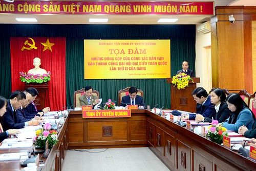 Tọa đàm 'Những đóng góp của công tác dân vận vào thành công Đại hội đại biểu toàn quốc lần thứ II của Đảng'