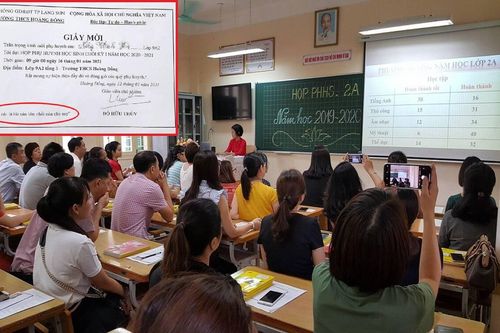 Đưa giấy mời họp phụ huynh học sinh có dòng chữ 'lạ', một giáo viên bị khiển trách