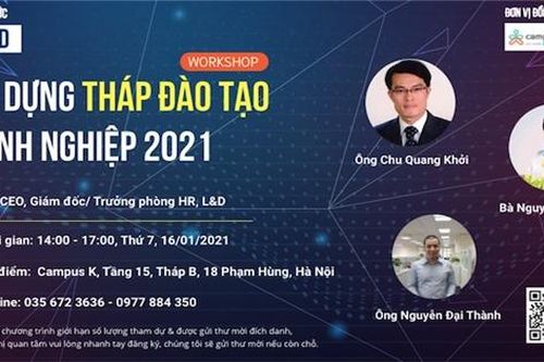 Sắp diễn ra hội thảo 'Xây dựng tháp đào tạo doanh nghiệp 2021'