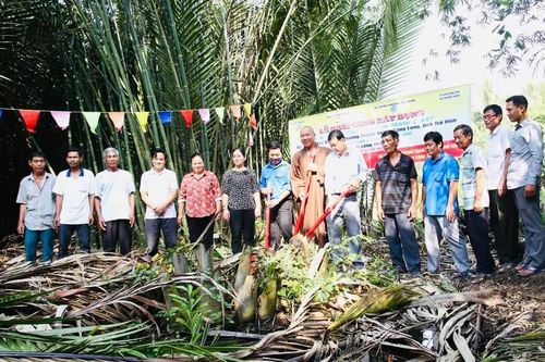 Chùa Long Bửu khởi công xây cầu bê-tông nông thôn