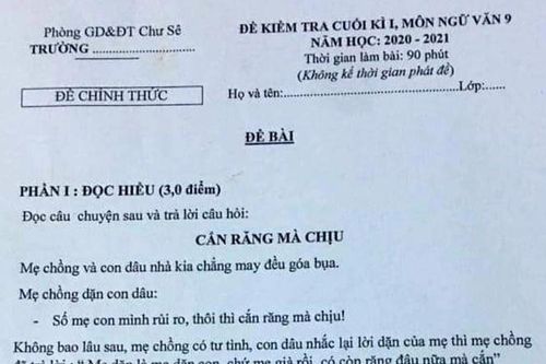 Giáo viên ở Gia Lai ra đề Ngữ văn có nội dung nhạy cảm