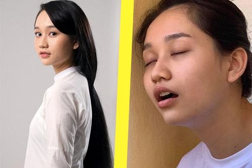 Hà Lan 'Mắt biếc' khoe mặt mộc khác lạ khi đi học quân sự