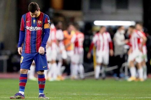 Messi nhận thẻ đỏ, Barcelona mất Siêu cúp vào tay Athletic Bilbao