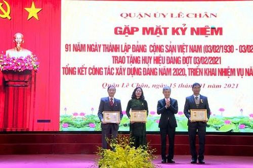 Quận Lê Chân (Hải Phòng) kỷ niệm 91 năm Ngày thành lập Đảng Cộng sản Việt Nam