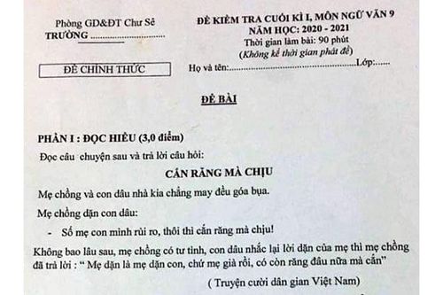 Xung quanh việc giáo viên sử dụng ví dụ 'nhạy cảm' khi ra đề ngữ văn