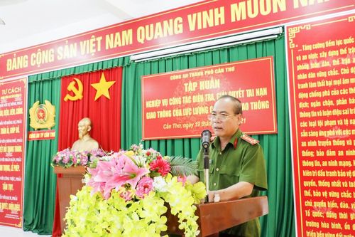 Công an Cần Thơ tập huấn nghiệp vụ công tác điều tra, giải quyết TNGT