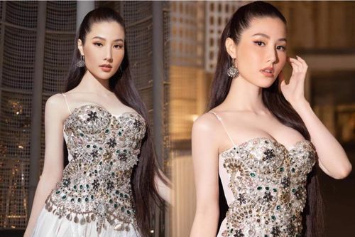Diễm My 9X táo bạo với bộ váy cúp ngực hút mắt nổi bật với mái tóc suôn dài