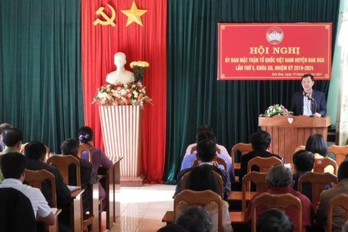 Ủy ban MTTQ Việt Nam huyện Đak Đoa triển khai nhiệm vụ năm 2021