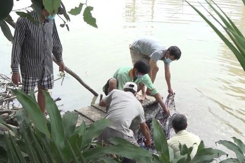 Thi thể người bán vé số nổi trên kênh