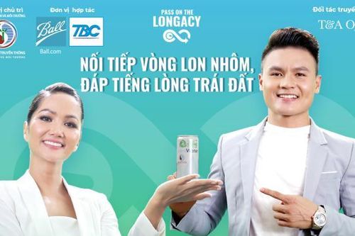 Quang Hải và H'Hen Niê kêu gọi cộng đồng cùng sử dụng và tái chế lon nhôm bảo vệ môi trường