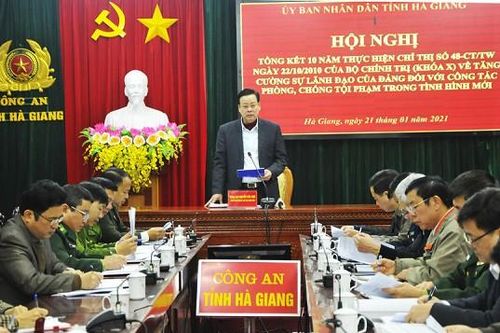 Hà Giang kiên trì mục tiêu giảm đến mức thấp nhất tình hình tội phạm và vi phạm pháp luật