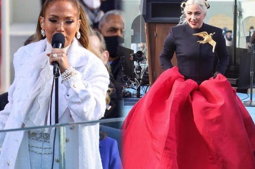 Jennifer Lopez & Lady Gaga lên đồ đối lập tại lễ nhậm chức Tổng thống Mỹ