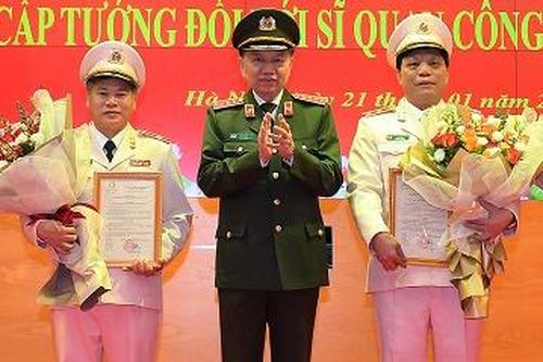 Thăng hàm cấp tướng cho 6 sĩ quan công an