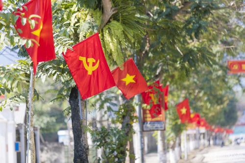 Nghệ An: Rực rỡ sắc cờ chào mừng Đại hội Đảng toàn quốc lần thứ XIII