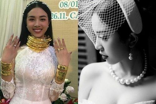 Lộ ảnh 'cực nóng' của Á hậu đeo 13 cây vàng trước đám cưới