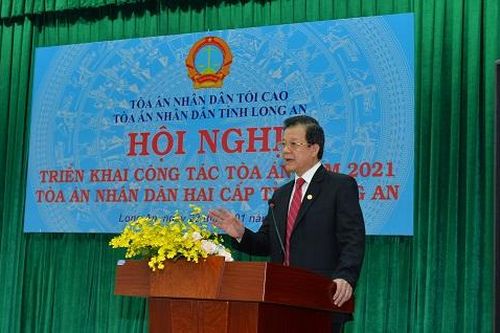 TAND hai cấp tỉnh Long An triển khai công tác Tòa án năm 2021