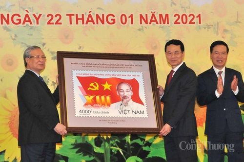 Phát hành đặc biệt bộ tem chào mừng Đại hội Đảng lần thứ XIII