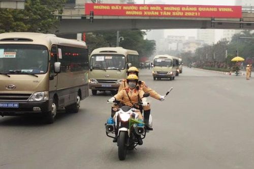 Thực diễn phương án dẫn đoàn, bảo vệ phục vụ Đại hội XIII của Đảng