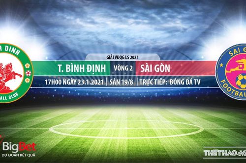 Soi kèo nhà cái Bình Định vs Sài Gòn. BĐTV, VTC3 trực tiếp bóng đá Việt Nam 2021