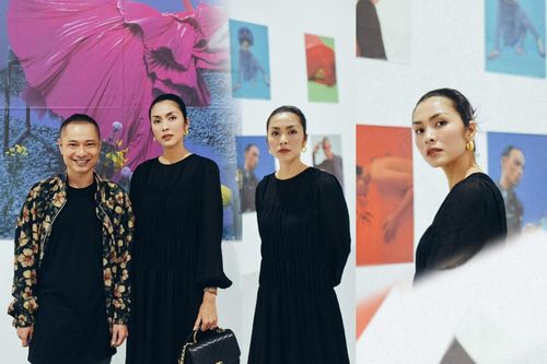Tăng Thanh Hà tinh tế thanh tao với 'little black dress' tại triển lãm sách ảnh nghệ thuật