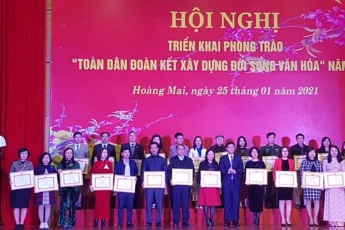 Quận Hoàng Mai có 91,2% hộ gia đình đạt gia đình văn hóa