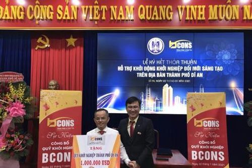 Bcons tài trợ 1 triệu USD cho thành phố Dĩ An xây dựng hệ sinh thái khởi nghiệp