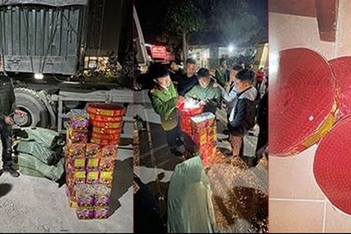 Xe đầu kéo vận chuyển hơn 100 kg pháo trái phép