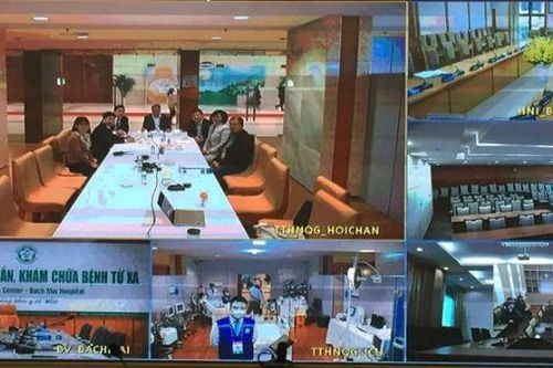 Kết nối Teleheath điều hành chăm sóc sức khỏe cán bộ dự Đại hội XIII của Đảng