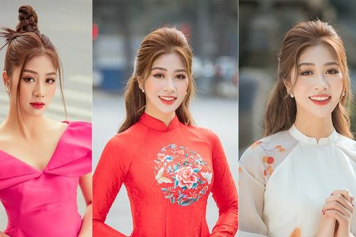 Nữ tiếp viên hàng không lọt Top 10 HHVN 2020 khoe nhan sắc rạng rỡ với áo dài Tết