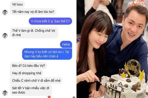 Chuẩn 'chồng nhà người ta', Đăng Khôi nhắn tin hối vợ đi làm tóc, shopping để chuẩn bị đón Tết