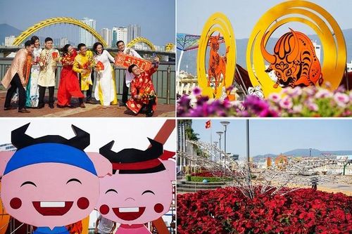 Đường phố Đà Nẵng rực rỡ sắc hoa những ngày giáp Tết