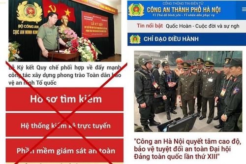 Phát hiện trang web giả mạo cổng thông tin điện tử của Công an TP Hà Nội