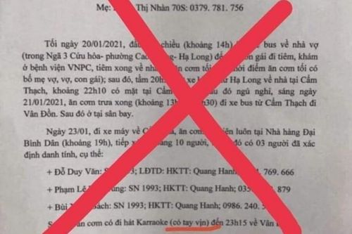 Thông tin đi karaoke 'tay vịn' và mắc Covid-19 là tin giả