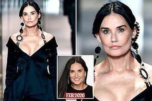 Minh tinh Demi Moore gợi cảm diễn thời trang, mặt khác lạ nghi phẫu thuật thẩm mỹ