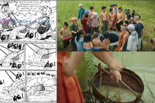 Trạng Tí lại gây tranh cãi với cảnh 'gọi bưởi': Không đổ gàu nước vào hố mà múc nước ao vào giếng
