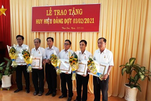 Thoại Sơn: Trao huy hiệu Đảng đợt 3-2