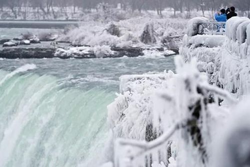 Vẻ đẹp của thác Niagara vào mùa đông
