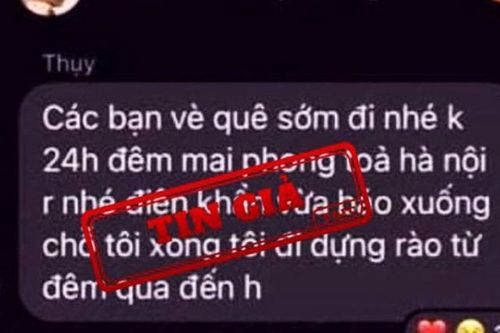 'Phong tỏa Hà Nội vì COVID-19' là tin giả