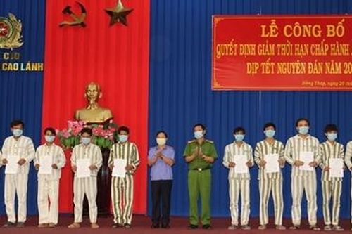 Giảm thời hạn chấp hành án phạt tù cho 466 phạm nhân