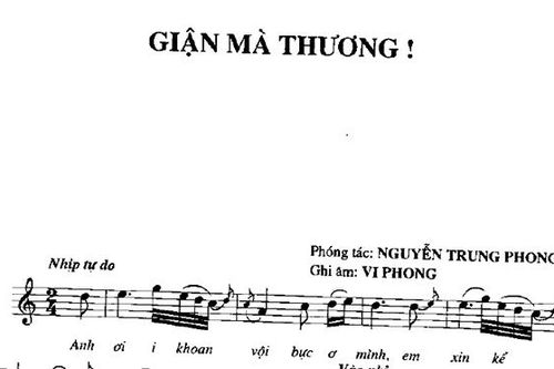 Trả lại tên tác giả cho tuyệt phẩm âm nhạc 'Giận mà thương'