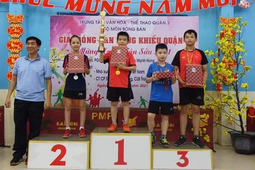 Giải bóng bàn năng khiếu quận 3 mừng xuân Tân Sửu 2021