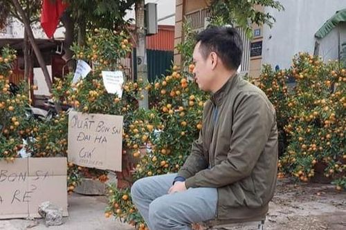 Bán quất cảnh ế ẩm, chàng trai được nhiều người đến ủng hộ